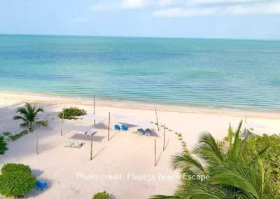 Celestun hotel beach view j